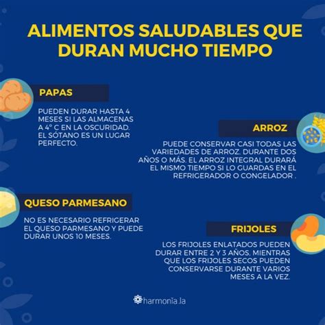 Alimentos Saludables Que Duran Mucho Tiempo Alimentos Saludables