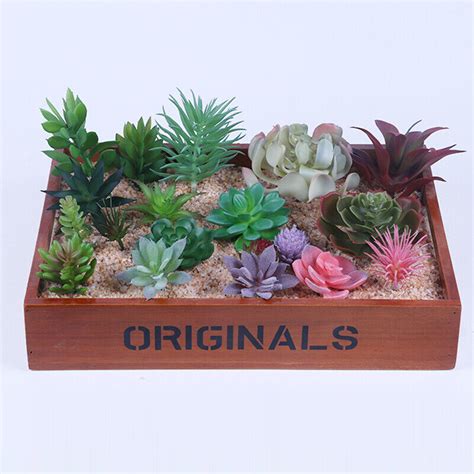 Artificial Succulent Plants Faux Assorted Pcs Unpotted Faux