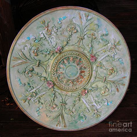 Painted Entry Ceiling Medallion Painting by Lizi Beard-Ward