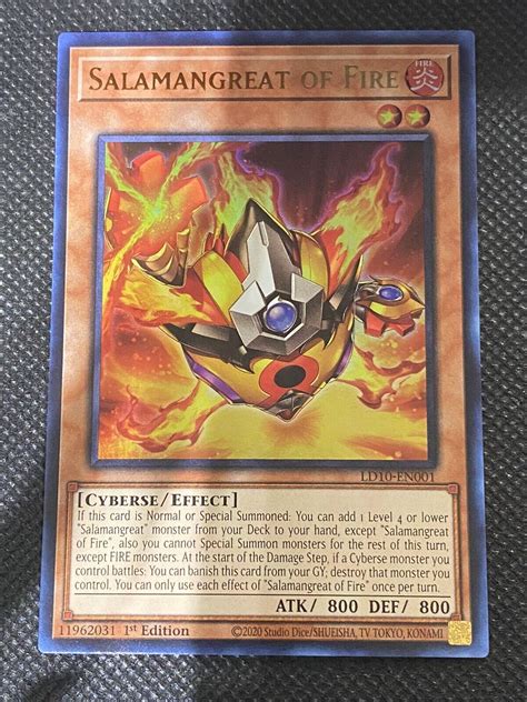 YuGiOh Salamangreat Of Fire LD10 EN001 Ultra Rare 1st Edition Near