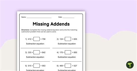 Missing Digit Addition And Subtraction Worksheet Live Worksheets Worksheets Library