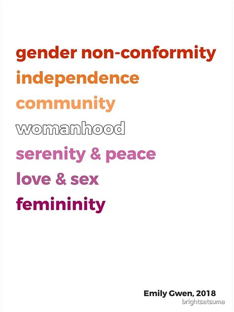 Emily Gwen S Lesbian Pride Flag Metal Print For Sale By Brightsatsuma Redbubble