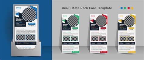 Corporate Real Estate Rack Karten Template Design Premium Vektor