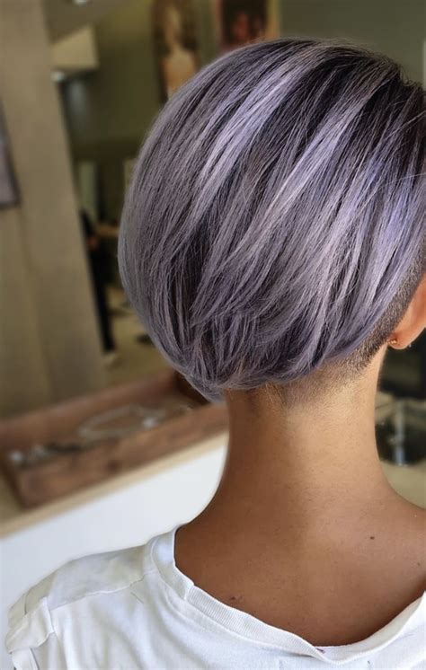 Riflessi Viola Tagli Per Capelli Sottili Capelli Grigio Viola