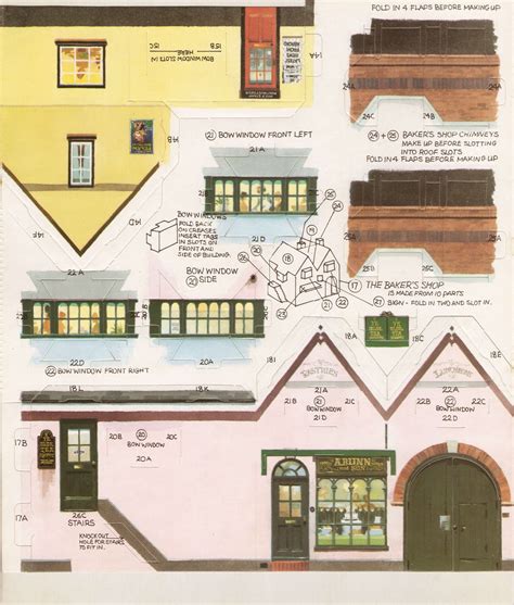 Toys And Stuff Kelloggs Uk Paper Village Sheet 2 Pt 4 Bakers Shop