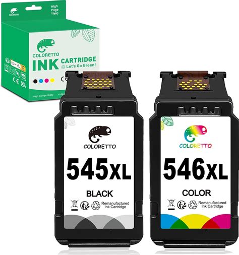 COLORETTO Remplacement Cartouche Encre Pour Canon 545 Et 546 Noir