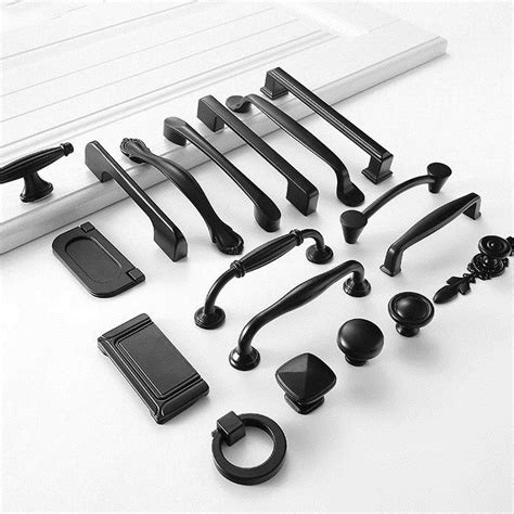 Tay Nắm Cửa Tay Nắm Ngăn Kéo Tủ Bằng Nhôm Màu đen Tay Nắm Cửa Tủ Tay Nắm Tủ