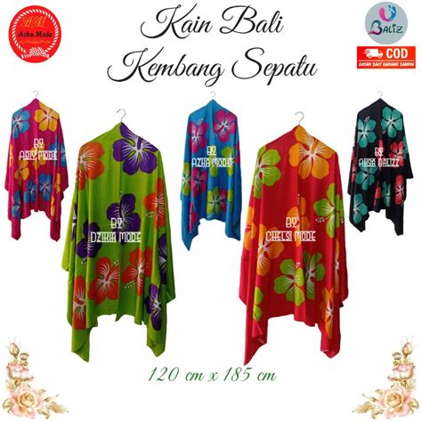 Jual Kain Bali Pantai Kain Bali Motif Kembang Sepatu Jumbo Sarung