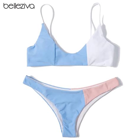 Belleziva Push Up Biquini Maio Feminino Praia Brazilian Bikini Sling