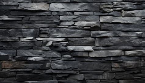 Premium Photo Charcoal Black Grey Wall Of Stones Background