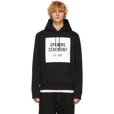 Opening Ceremony Black Box Logo Hoodie Opening Ceremony