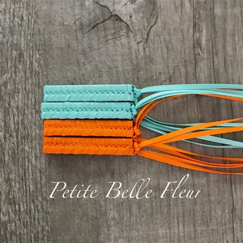 80s Ribbon Barrettes Retro Braided Barrette Set 80s Aqua Etsy