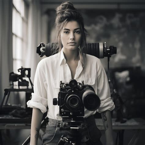 Premium Photo Capturing Life Through The Art Of Female Artists Lenses