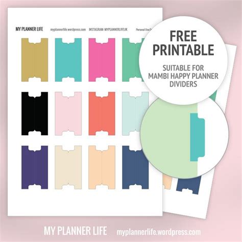 Free Printable Tab Dividers For Planners Artofit