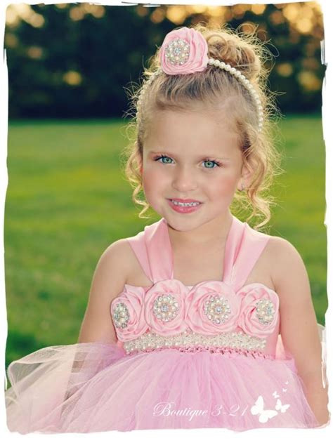 Pink Flower Girl Dress Pink Tutu Dress Pink Birthday Dress Pink