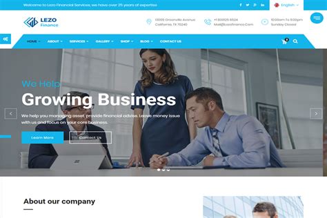 Lezo Finance & Business HTML Website Template Free Download