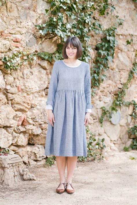 Smock Dress Long Sleeves Navy Frost Son De Flor Dresses Smock