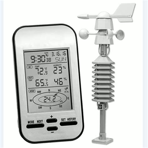 Wireless Weather Station Kit With Outdoor Sensors Anemometer