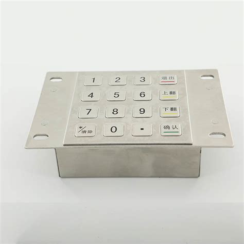 304 Stainless Steel Metal EPP Encrypted Pin Pad Waterproof IP65