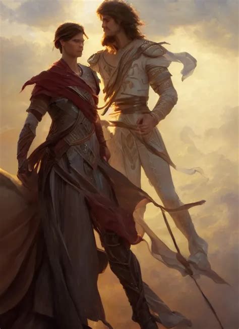 Portrait Of Kaladin And Syl From The Stormlight Stable Diffusion