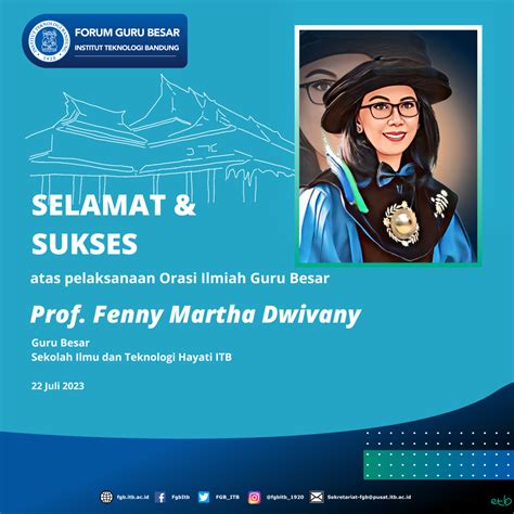 Selamat Dan Sukses Prof Dr Fenny Martha Dwivany S Si M Si Forum