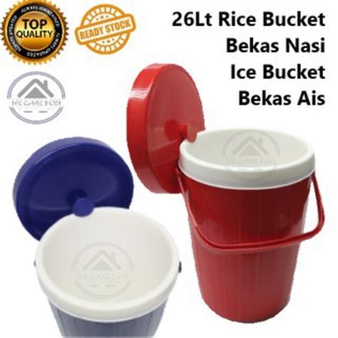 The New Rice Bucket Ice Bucket Ice Container Hot Cool Container Tong Nasi Ais Tong Ais