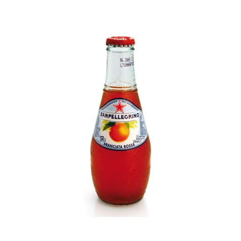 SAN PELLEGRINO ARANCIATA ROSSA SPARKLING WATER GLASS BOTTLE CASE