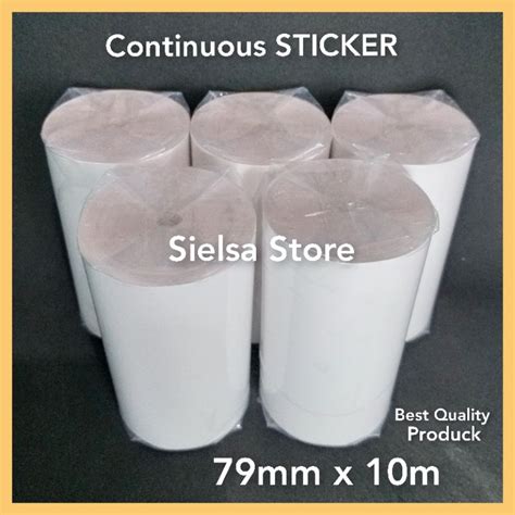 Jual LABEL STIKER THERMAL 80MM X 10 METER KERTAS STICKER THERMAL