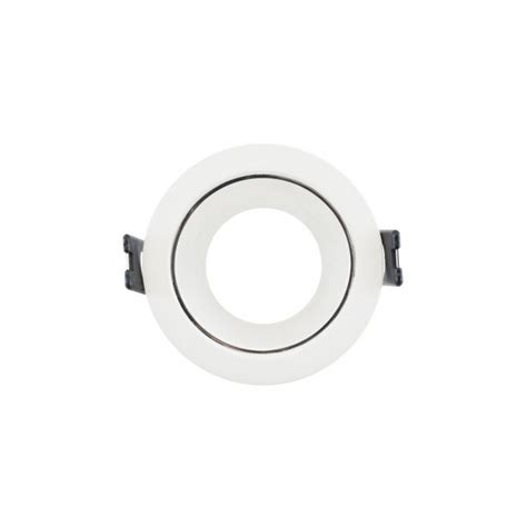 Support Spot Basse Luminance Rotatif Orientable Argent Rond Mm