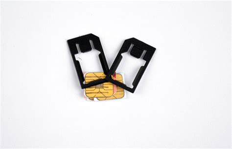 3FF To 2FF Micro To Normal SIM Adapter For SIM Card With Black
