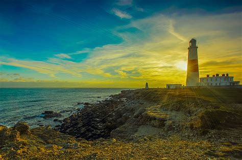 Fotos Gratis Mar Costa Oceano Horizonte Nube Faro Amanecer