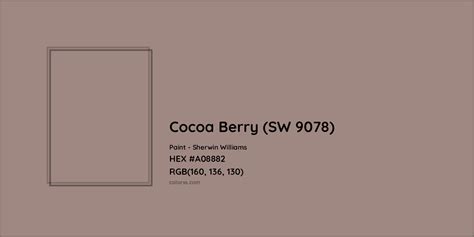 Sherwin Williams Cocoa Berry Sw Paint Color Codes Similar