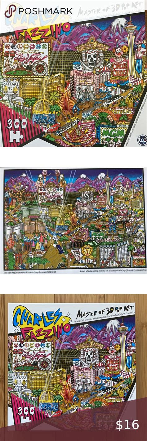 3D Pop Art Welcome To Las Vegas 300 Piece Puzzle Large Puzzle Pieces