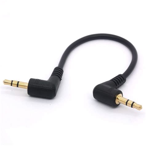 Short Mm Right Angle Cable Gold Plated Degree Male To Male