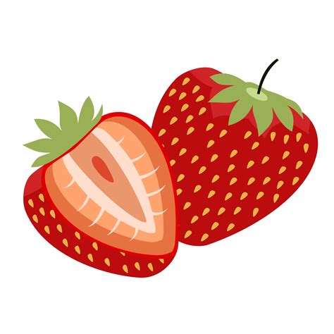 Strawberry Fruit Slice Icon Illustration Png