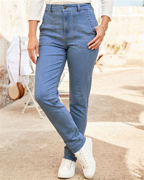 Elasticated Waist Stretch Jeans At Cotton Traders