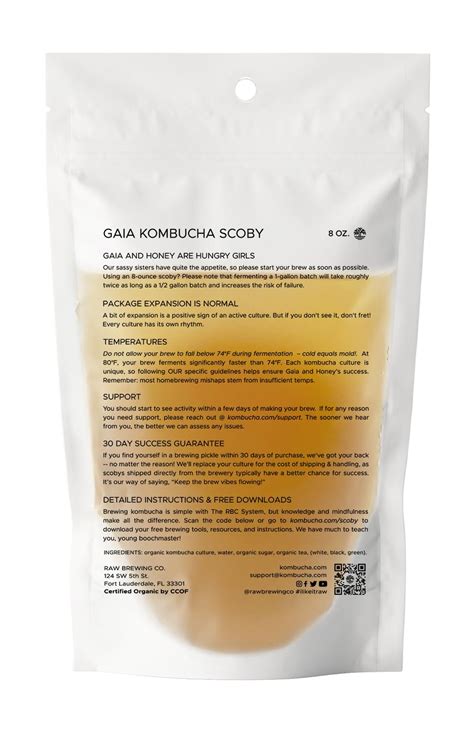 Kombucha Certified Organic Kombucha Scoby Gaia Super Strong