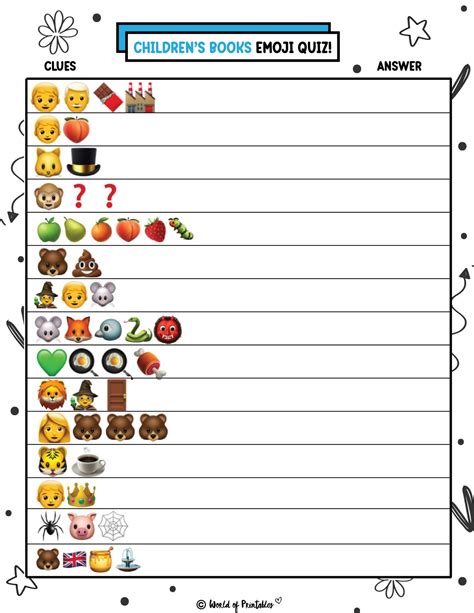 Printable Emoji Quiz With Answers - World of Printables