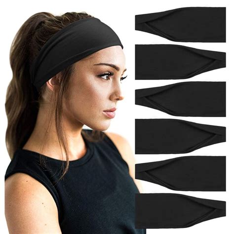 DRESHOW Yoga Sports Headbands for Women Elastic Non-Slip Headbands ...