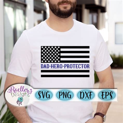 Fathers Day Svg Flag Svg Cricut Svg Hero Svg Daddy Svg Etsy