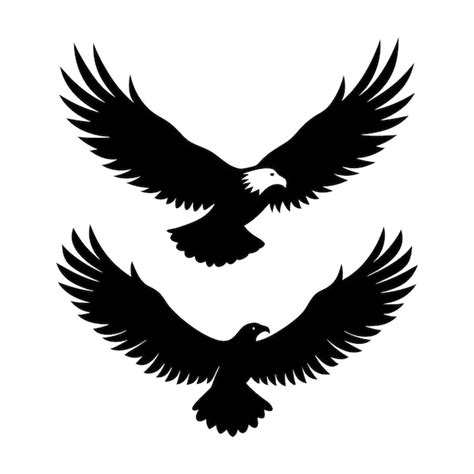 Premium Vector Eagle Illustration Symbol Eagle Silhouette Eagle Flying