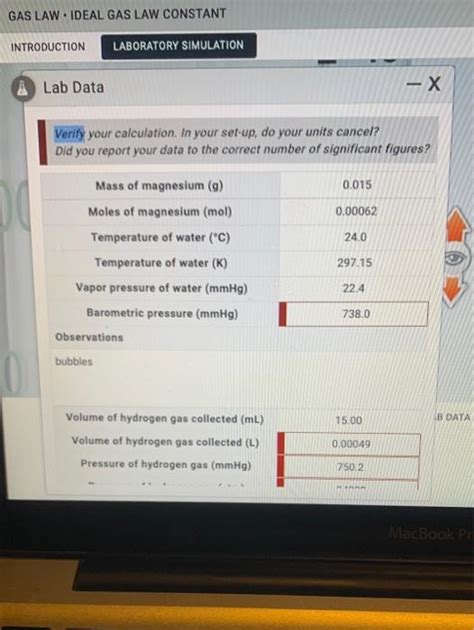 Solved Gas Law Ideal Gas Law Constant Introduction