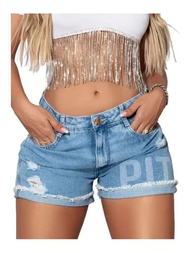 Short Soltinho Boyfriend Pitbull Jeans Ref 65901 Parcelamento Sem Juros