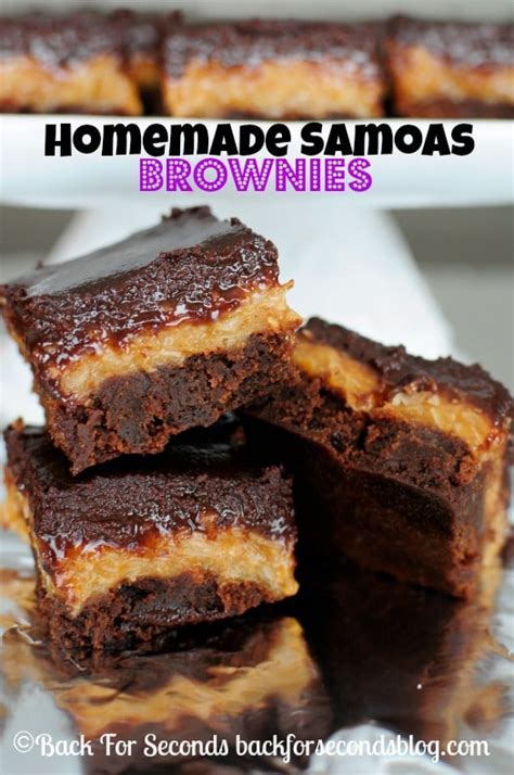 Homemade Samoas Brownies Back For Seconds