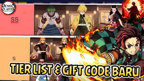 Redeem Gift Code Terbaru Dan Bahas Tier List Di Game Demon Slayer H I