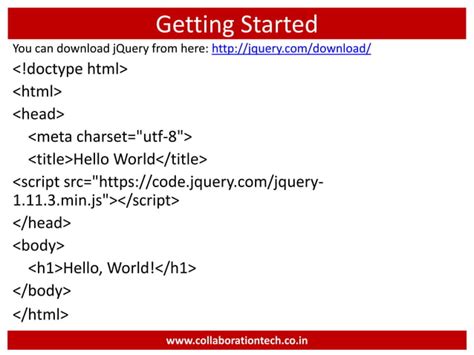 Introduction To Jquery Ppt