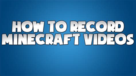 How To Record Minecraft In P Works With Any Pc Game Youtube