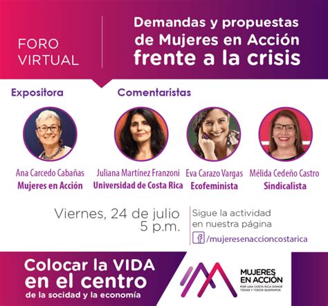 Invitación Foro Mujeres En Acción Demandas Y Propuestas Surcossurcos