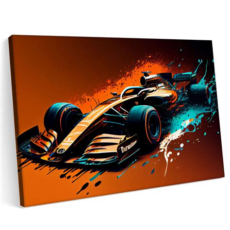 Obraz na płótnie 120x80cm F1 ilustracje bolid Formuła 1 Grafika ...