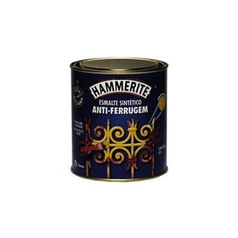 Tinta Esmalte Hammerite Brilhante Preto Anti Ferrugem Ml Submarino